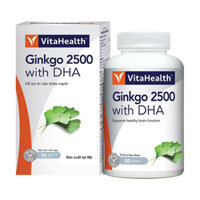 Viên uống bổ não VitaHealth Ginkgo 2500 with DHA 30 viên