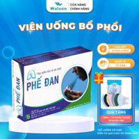Viên Uống Bổ Phổi Phế Đan Giúp Giảm Ho Khan, Ho Có Đờm, Giảm Đau Rát Họng, Khản Tiếng (Hộp 30 Viên)