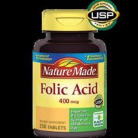Viên Uống Bổ Sung Acid Folic 400mcg Nature Made 250 Viên
