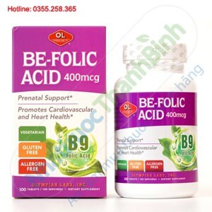 Viên uống bổ sung Axit Folic Be Folic Acid