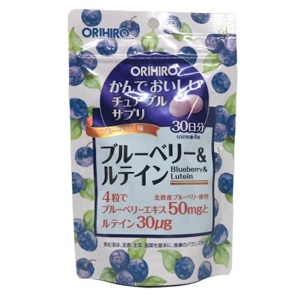 Viên uống bổ sung Blueberry và Lutein Orihiro dạng túi 120 viên