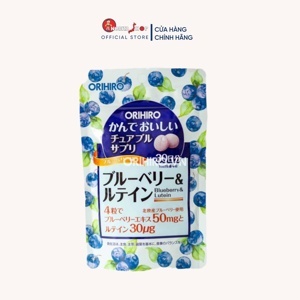 Viên uống bổ sung Blueberry và Lutein Orihiro dạng túi 120 viên