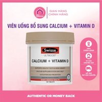 Viên uống bổ sung Canxi - Swisse Ultiboost Calcium + Vitamin D - 150 viên