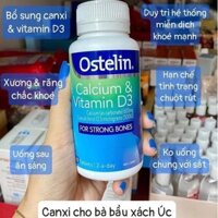 Viên uống bổ sung canxi cho bà bầu Ostelin Vitamin D3 & Calcium 130 viên