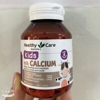 Viên uống bổ sung canxi cho bé Canxi sữa KIDS MILK CALCIUM ÚC vitamin d3 cho xương răng chắc khỏe tăng chiều cao, Lọ 60v