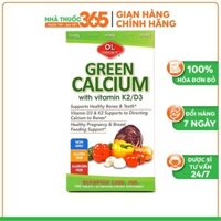 Viên uống bổ sung canxi hữu cơ cho bà bầu, trẻ em, người lớn Olympian Labs Green calcium - Hộp 100 viên