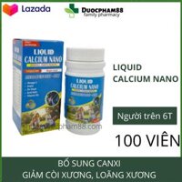 Viên uống bổ sung canxi Liquid Calcium Nano - Hộp Xanh da trời 100 viên