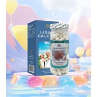 Viên uống bổ sung Canxi Liquid Calcium Nu-Health bổ sung vitamin D giúp xương chắc khỏe 160 viên