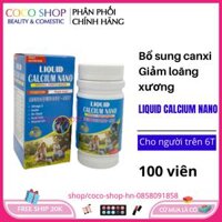 Viên uống bổ sung canxi Liquid Calcium Nano - Hộp Xanh da trời 100 viên