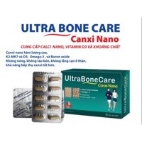 Viên Uống Bổ Sung Canxi Nano Ultra Bone Care - Khỏi Lo Chuột Rút Tê Bì Chân Tay - Mk7 Tăng Hấp Thu Canxi - Hộp 30 Viên