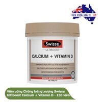 Viên uống bổ sung Canxi Swisse Ultiboost Calcium + Vitamin D - 150 viên