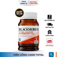 Viên uống bổ sung Canxi Total Calcium & Magnesium + D3 Blackmores của Úc giúp xương chắc khỏe, ngừa loãng xương 200 viên