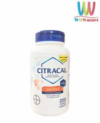 Viên uống bổ sung Canxi Citracal Petites Calcium Citrate +D3 200 viên