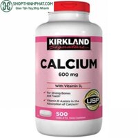 Viên uống bổ sung Canxi Kirkland Calcium 600mg Vitamin D3