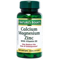 Viên uống bổ sung Canxi, Magie, Kẽm Nature's Bounty Calcium Magnesium Zinc