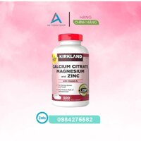 Viên uống bổ sung canxi, magie, zinc cho người lớn Kirkland Signature Calcium Citrate Magnesium And Zinc 500mg 500 viên