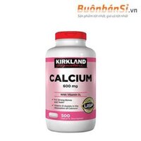 Viên Uống Bổ Sung Canxi Kirkland Signature Calcium 600mg + D3 500 Viên Mỹ