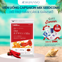 Viên uống bổ sung Capsaicin Mix Seedcoms hỗ trợ giảm cân hạn chế tích luỹ chất béo, đốt cháy mỡ thừa Nhật Bản 30 ngày