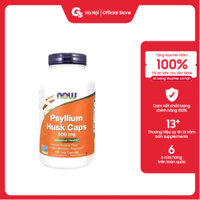 Viên uống bổ sung chất xơ Now Psyllium Husk Caps, 500mg (500 viên) nhập khẩu Mỹ- Gymstore