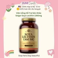 Viên Uống Bổ Sung Choline Chiết Xuất Từ Dầu Đậu Nành Solgar Soya Lecithin 1360mg Hỗ Trợ Thần Kinh