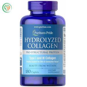 Viên uống bổ sung collagen Puritan's pride Hydrolyzed collagen - 180 viên