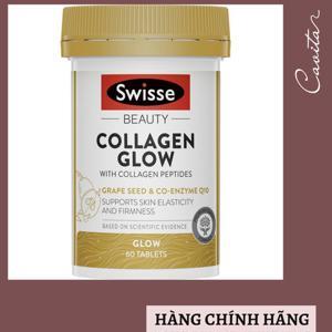 Viên uống bổ sung collagen Swisse Beauty Collagen Glow With Collagen Peptides 60 viên