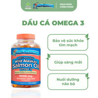 Viên Uống Bổ Sung Dầu Cá Pure Alaska Omega Wild Alaskan Salmon Oil Omega-3 1000mg (210 viên/ lọ)