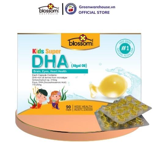 Viên uống bổ sung DHA cho trẻ Blossom Super DHA For Kids 90 viên