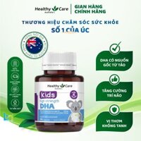 Viên uống bổ sung DHA Healthy care Kids high Strength, Canxi Cho bé Hộp 60v