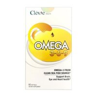 Viên uống bổ sung dinh dưỡng Clévie Omega 3-6-9 (Chai 60 viên)