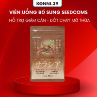 Viên uống bổ sung dược chất từ Salacia Seedcoms Hỗ Trợ Giảm Cân đốt cháy mỡ thừa Nhật Bản 30 ngày - Konnichiwa
