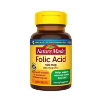 Viên uống bổ sung Folic Acid 400mcg Nature Made