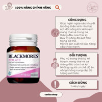 Viên uống bổ sung Folic acid Blackmores Folate 90 viên