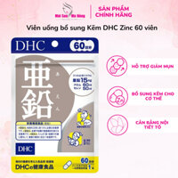 Viên uống bổ sung Kẽm DHC Zinc 60 viên [Môi Son Má Hồng]
