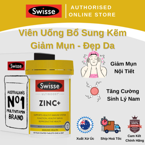 Viên uống bổ sung kẽm Swisse Ultiboost Zinc+ 60 viên