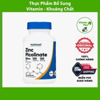 Viên Uống Bổ Sung Kẽm Nutricost Zinc Picolinate 50mg (120 viên) - Hỗ Trợ Tăng Cường Đề Kháng, Chắc Xương, Sinh Lý