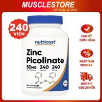 Viên Uống Bổ Sung Kẽm Nutricost Zinc Picolinate (30mg/50mg) Tăng Khả Năng Nam Giới, Hệ Miễn Dịch | Nhập Khẩu Mỹ