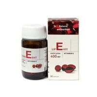 Viên uống bổ sung Lifevit Vitamin E Đỏ Sanofi Nga 400mg hộp 1 lọ 30 viên