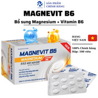 Viên Uống Bổ Sung Magiê Vitamin B6 Giúp Giảm Chuột Rút Đau Cơ Căng Thẳng Thần Kinh Suy Nhược Mệt Mỏi