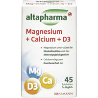 Viên uống bổ sung Magnesium Calcium D3 Altapharma - Hộp 45Viên