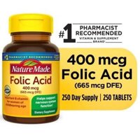 Viên uống bổ sung Nature Made Folic Acid 400mcg 250 viên