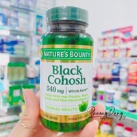 Viên uống bổ sung nội tiết tố Black Cohosh Nature's Bounty cải thiện bốc hỏa mất ngủ