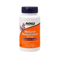 Viên uống bổ sung Now Foods Natural Resveratrol 50mg 60 viên 1 hộp