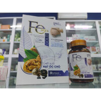 Viên uống bổ sung sắt Fe Vera Gold chiết suất hạt óc chó Hộp 30 viên