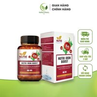 Viên uống bổ sung Sắt hữu cơ nhập khẩu chính hãng NUTRI IRON BOOST(30 viên) giúp bổ sung Sắt, Acid Folic