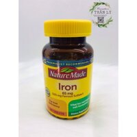 Viên Uống Bổ Sung Sắt Nature Made Iron 65mg, 365 viên Mỹ