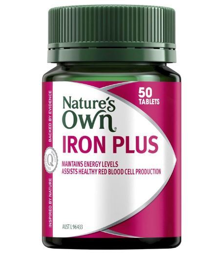 Viên uống bổ sung sắt Nature’s Own Iron Plus 50 viên