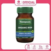 Viên uống bổ sung Sắt Organic Iron  24mg 30v