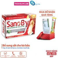 Viên uống bổ sung sắt Sano By – giúp bổ máu cho bà bầu, giúp thai nhi phát triển não bộ từ hạt óc chó – Hộp 30v dạng vỉ