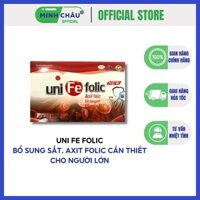 Viên uống bổ sung sắt Uni FeFolic với Acid folic Sắt fumarat Vitamin B12 (Hộp 3 vỉ x 10 viên)